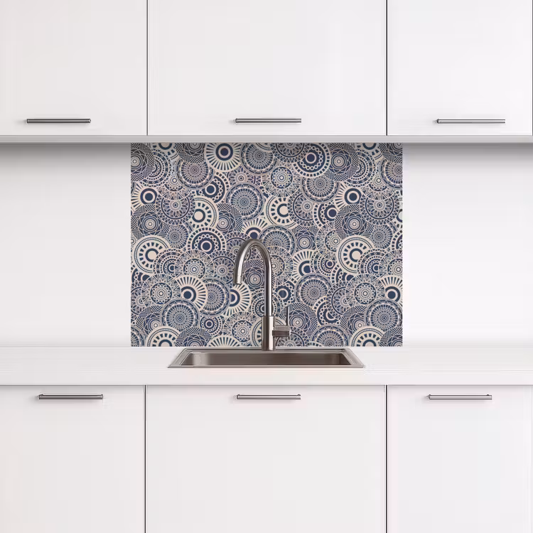 Revestimiento cocina - Mandala - Azul - Patrón — 3
