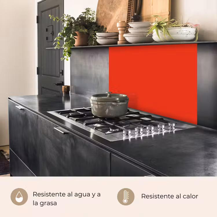 Revestimiento cocina - Rojo - Color - Sólido — 4