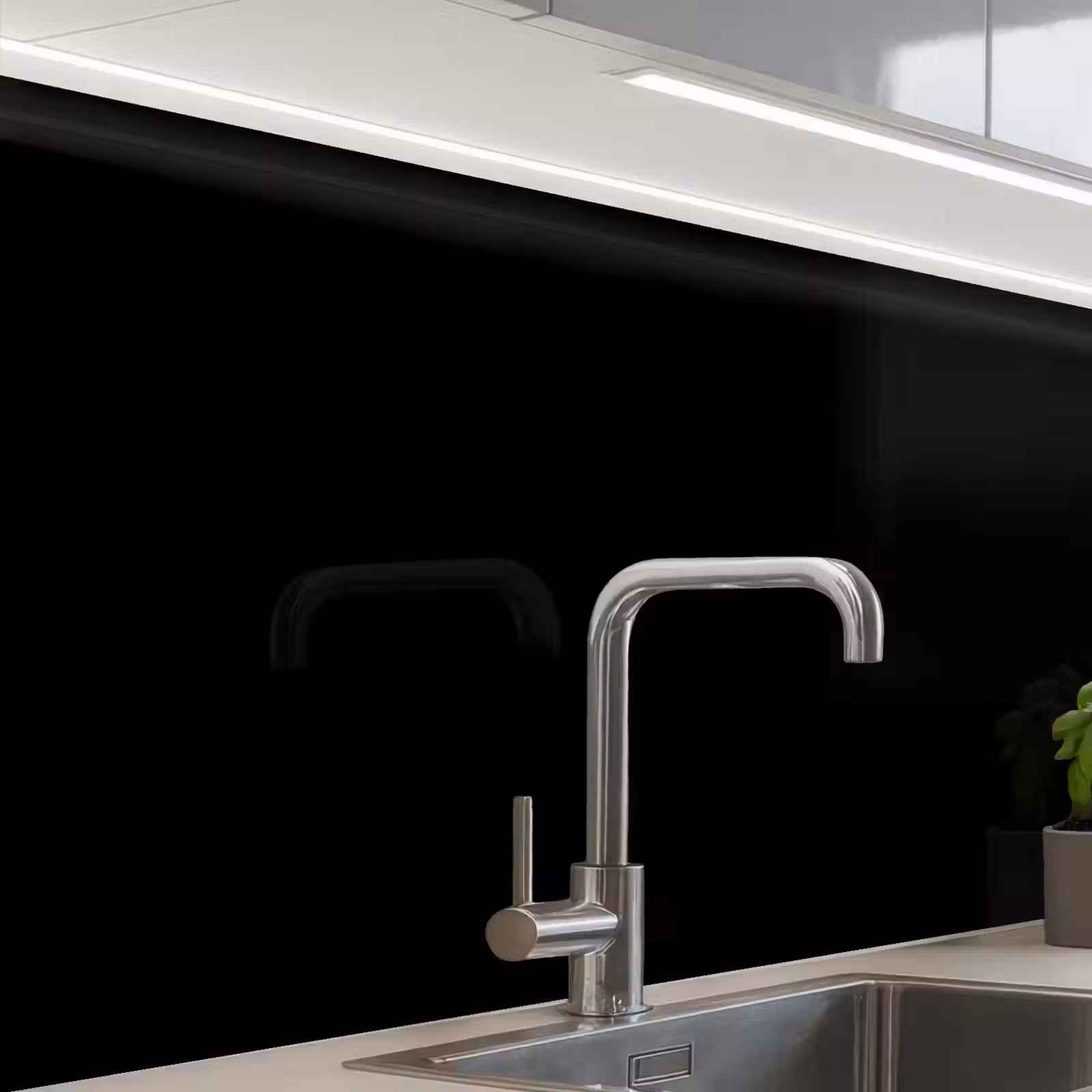 Revestimiento cocina - Negro - Color sólido — 1