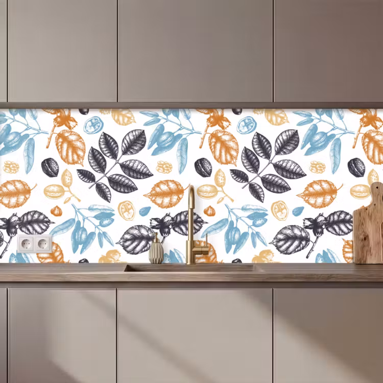 Revestimiento cocina - Vintage - Hojas - Patrones — 1