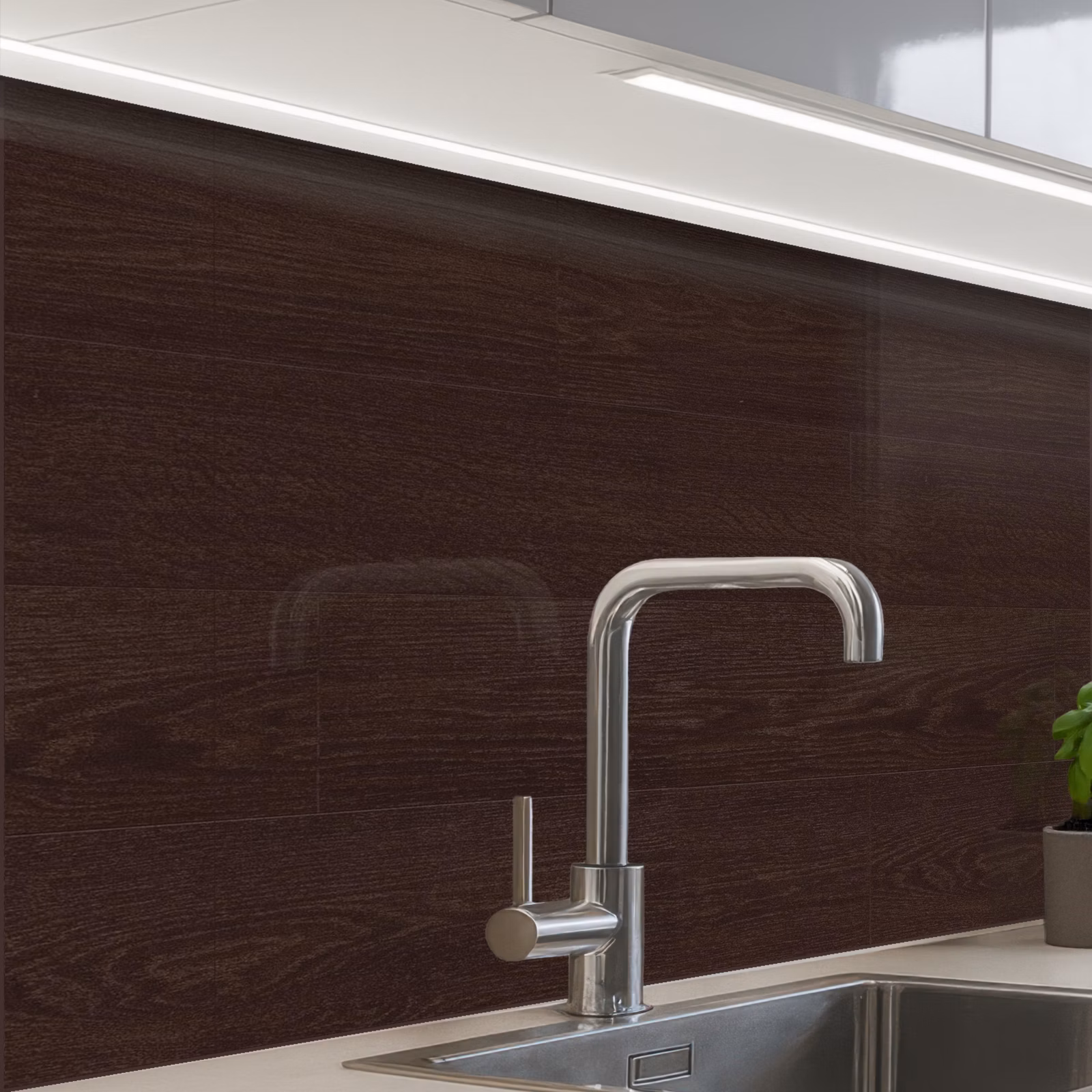 Revestimiento cocina - Patrón - Madera dura - Estantería — 1