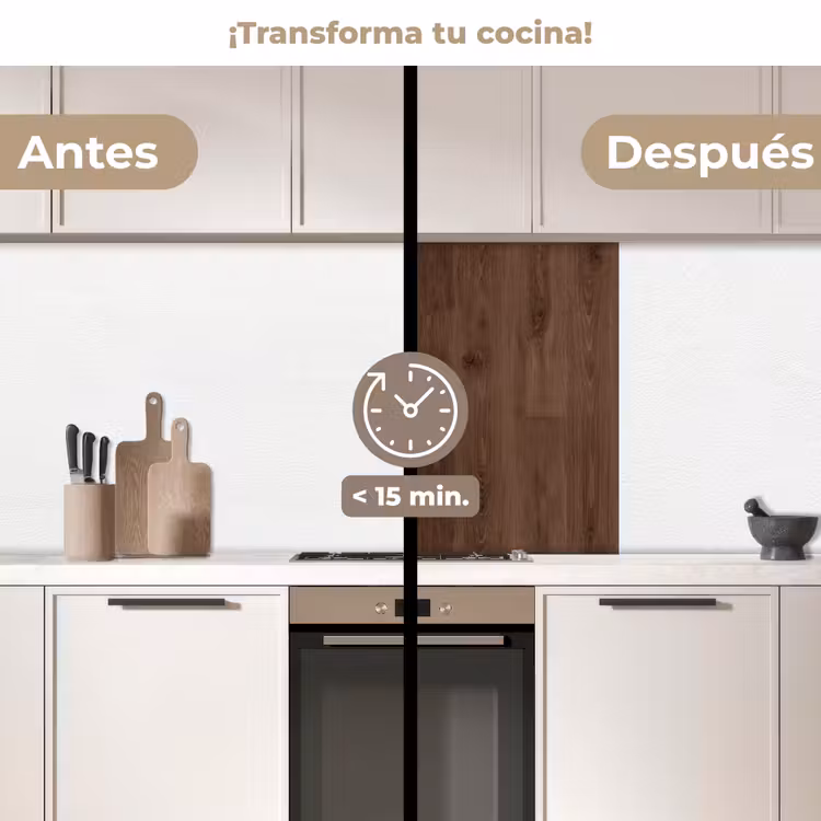 Revestimiento cocina - Marrón - Patrones - Madera — 2
