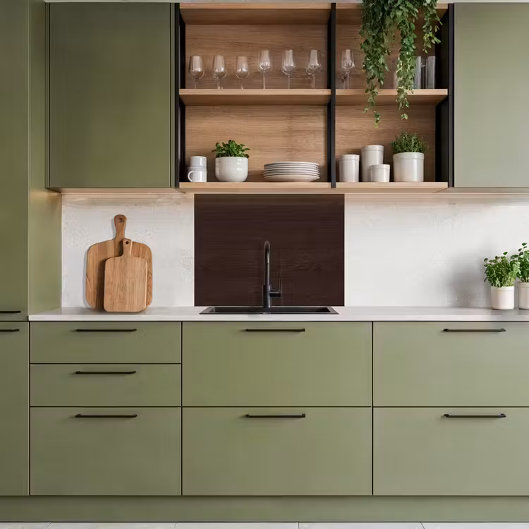 Revestimiento cocina - Patrón - Madera dura - Estantería — 7