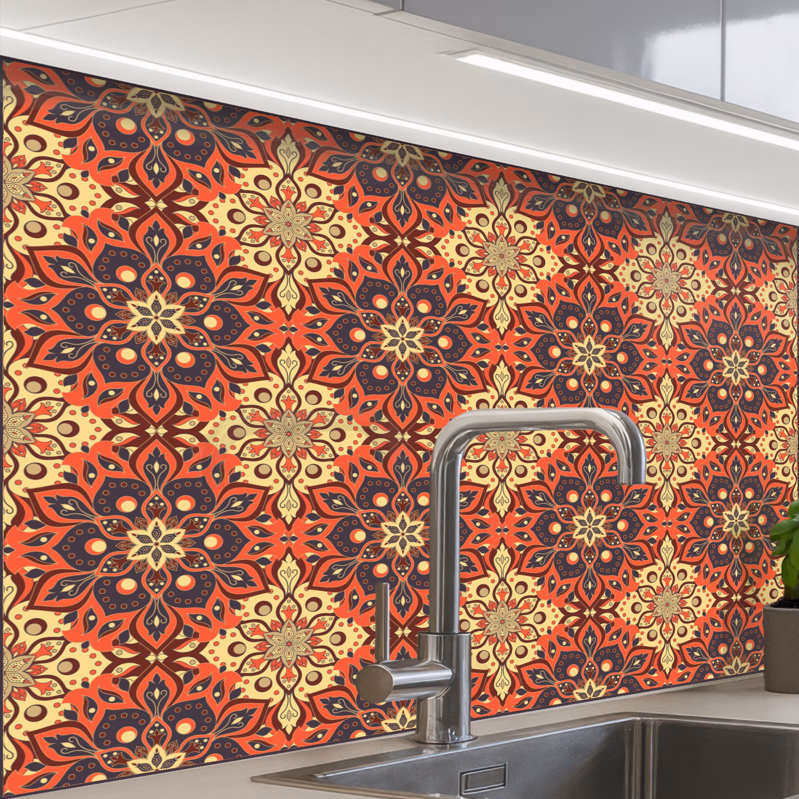 Revestimiento cocina - Mandala - Flores - Boho - Patrones — 1