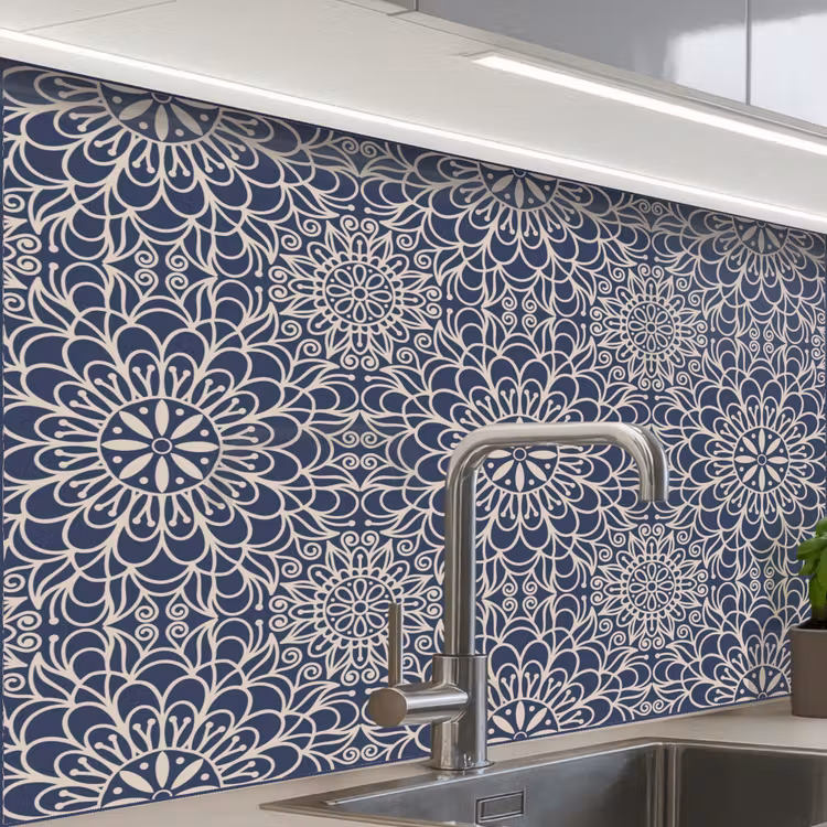 Revestimiento cocina - Mandala - Azul - Patrones — 1