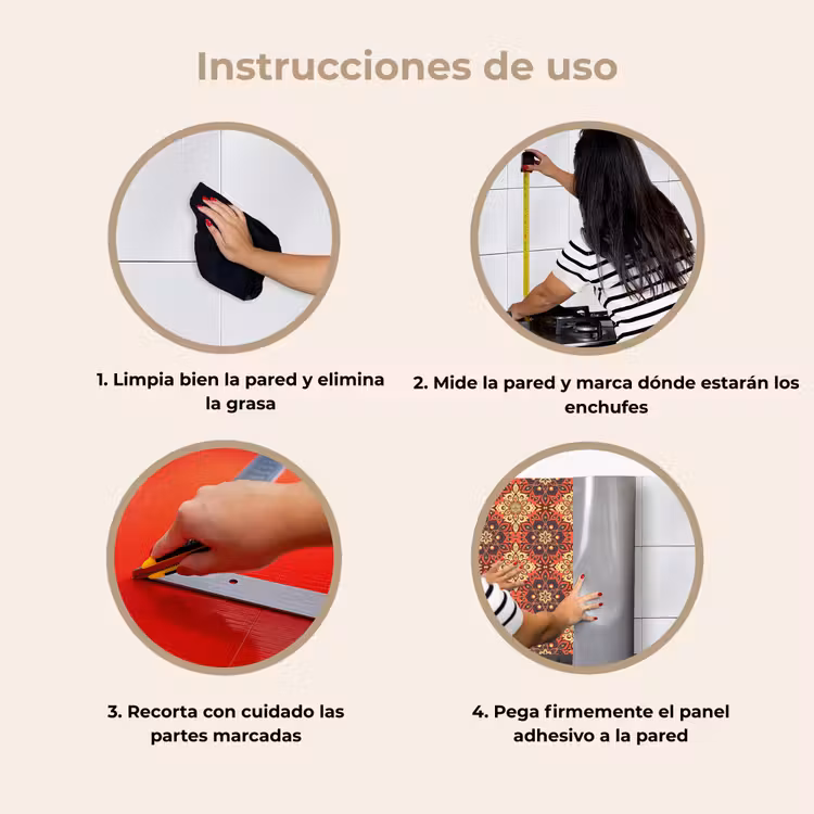 Revestimiento cocina - Mandala - Flores - Boho - Patrones — 8