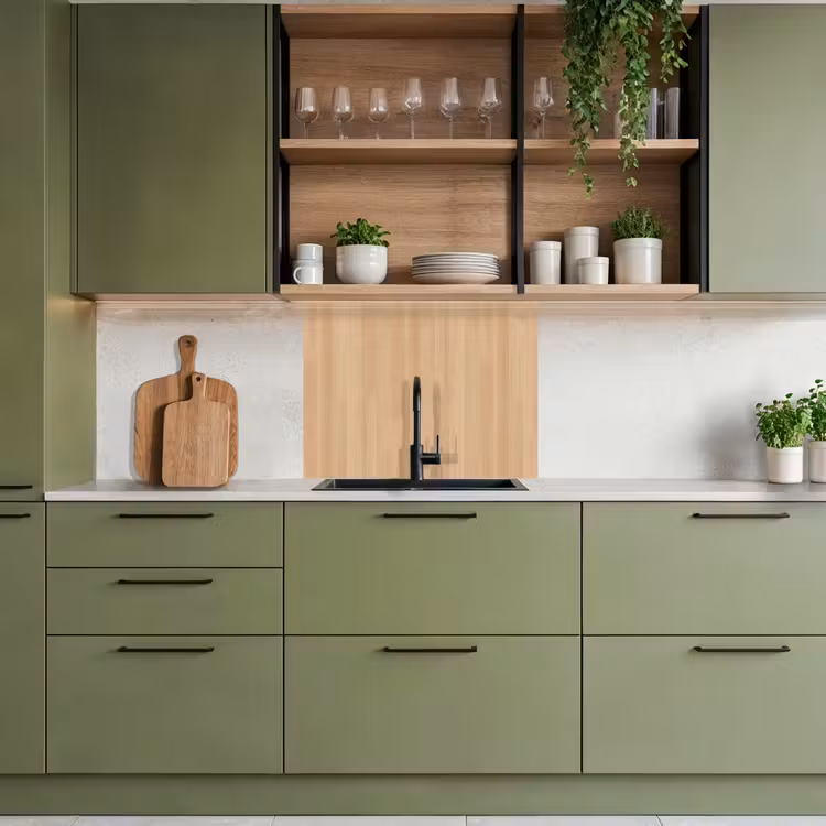 Revestimiento cocina - Natural - Madera - Estantería - Patrones — 7