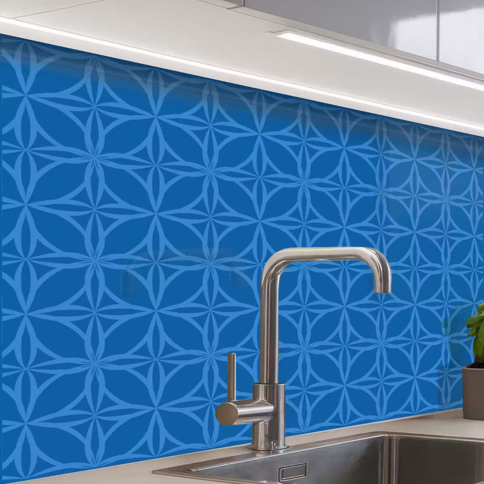 Revestimiento cocina - Brújula - Azul - Patrones — 1