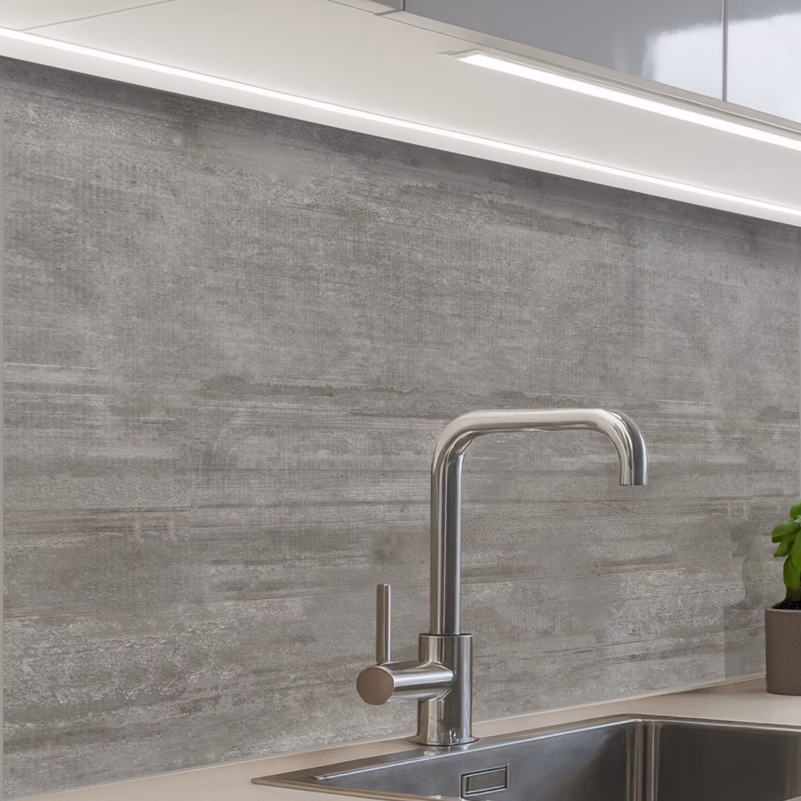 Revestimiento cocina - Patrón - Hormigón - Gris — 1