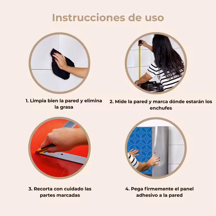 Revestimiento cocina - Brújula - Azul - Patrones — 8