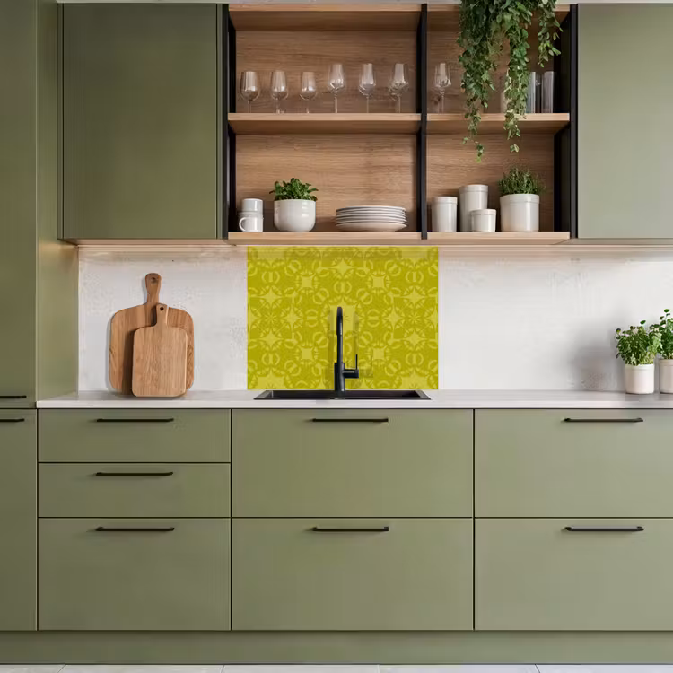 Revestimiento cocina - Brújula - Verde - Patrones — 7