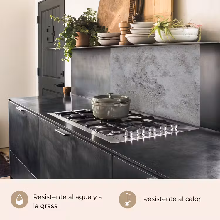 Revestimiento cocina - Patrón - Gris - Antiguo - Hormigón — 4