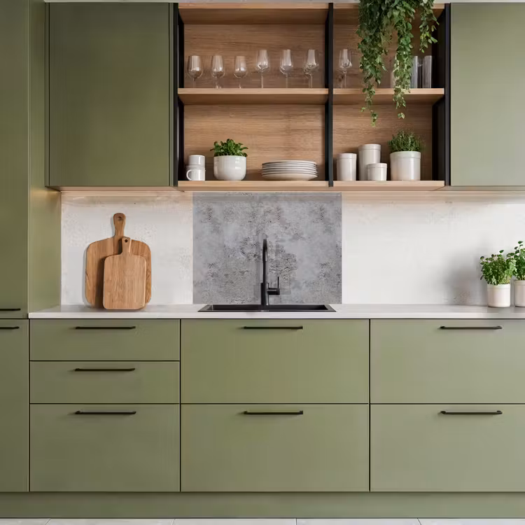 Revestimiento cocina - Patrón - Gris - Antiguo - Hormigón — 7
