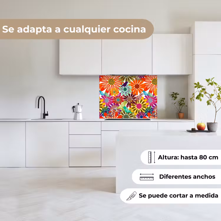 Revestimiento cocina - Arco iris - Flores - Patrones - Hippie — 6