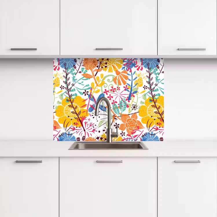 Revestimiento cocina - Flores - Plantas - Arco iris - Patrones — 3