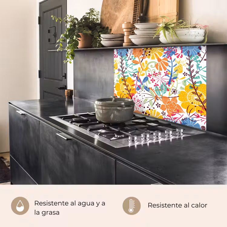 Revestimiento cocina - Flores - Plantas - Arco iris - Patrones — 4
