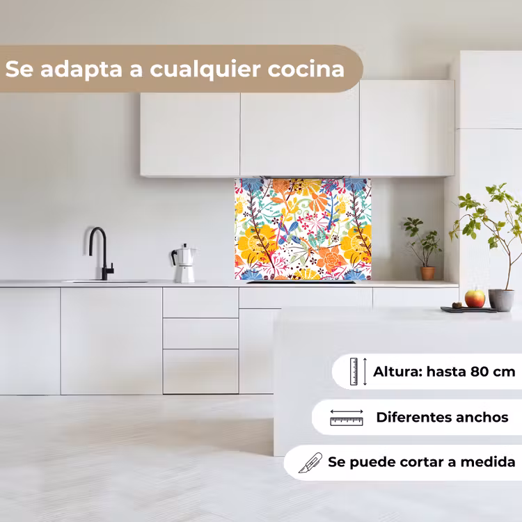 Revestimiento cocina - Flores - Plantas - Arco iris - Patrones — 6