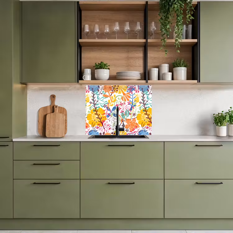 Revestimiento cocina - Flores - Plantas - Arco iris - Patrones — 7