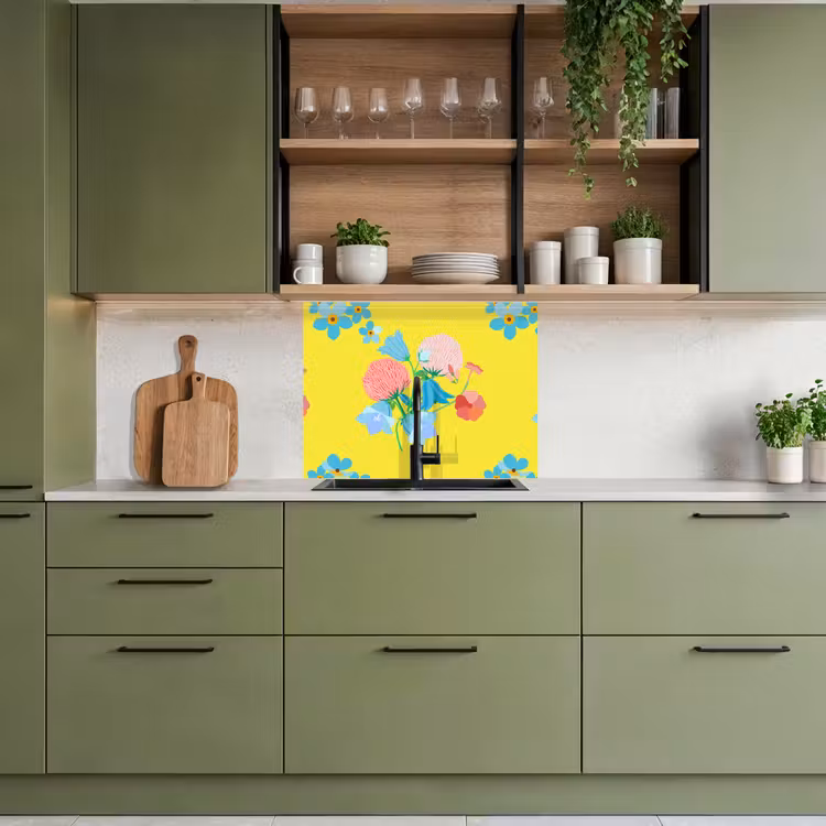 Revestimiento cocina - Flores - Ramo - Primavera - Patrones — 7