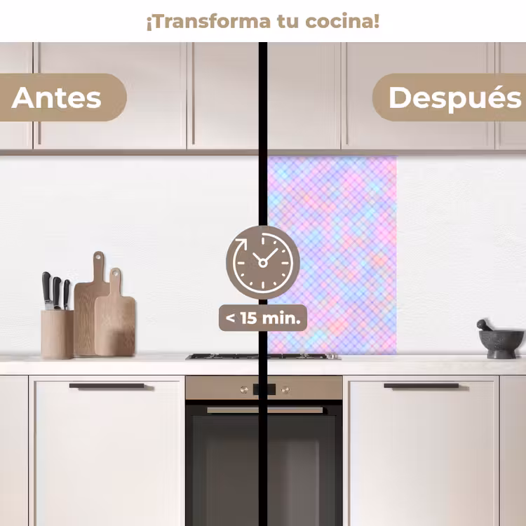 Revestimiento cocina - Diseño - Geometría - Rosa — 2