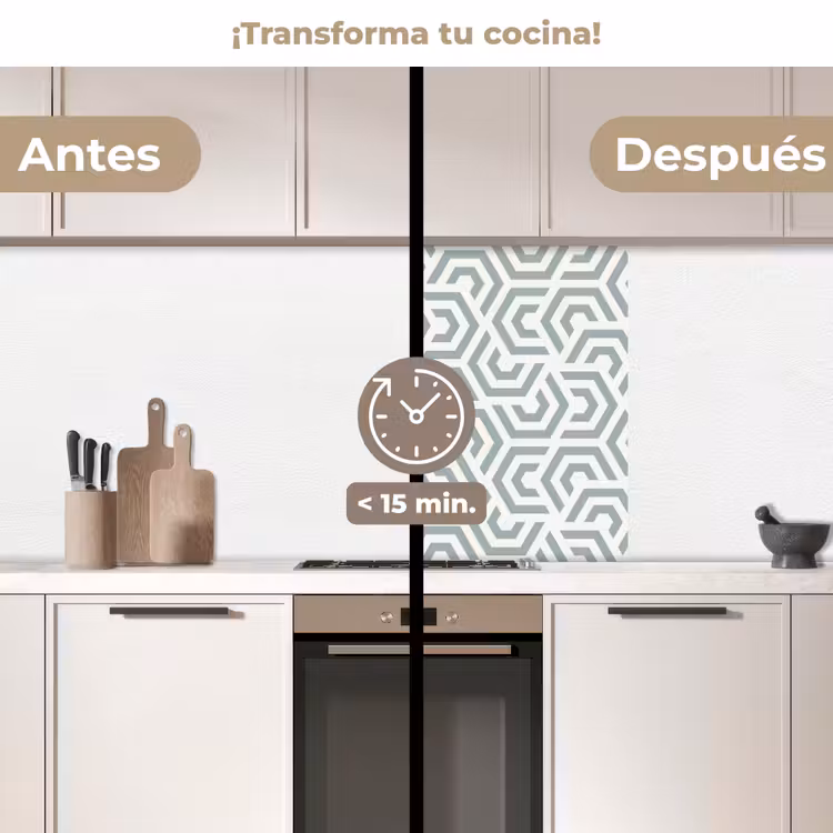 Revestimiento cocina - Diseño - Línea - Patrón - Verde — 2