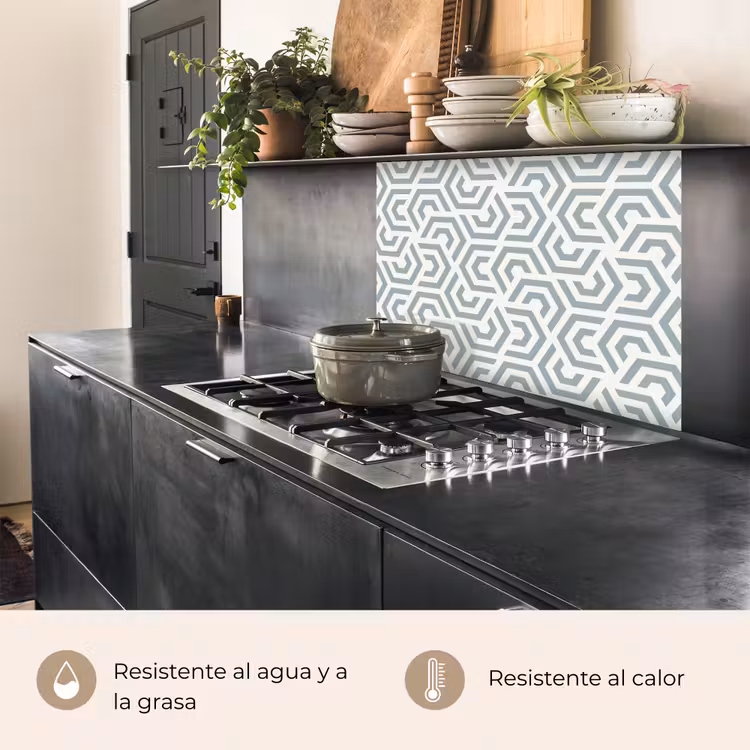 Revestimiento cocina - Diseño - Línea - Patrón - Verde — 4