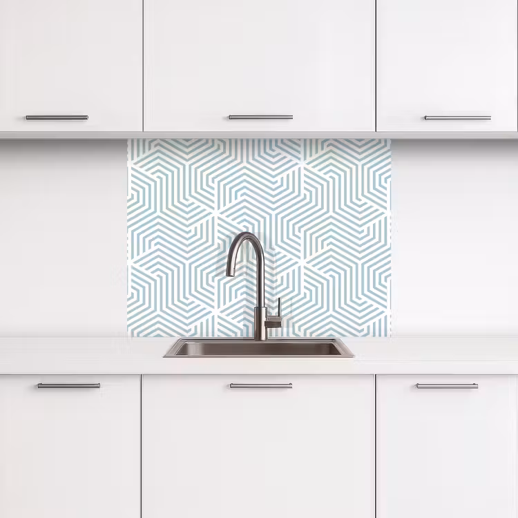 Revestimiento cocina - Geometría - Línea - Verde - Patrón — 3