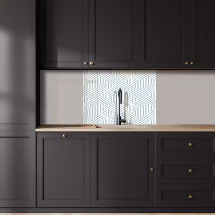 Revestimiento cocina - Geometría - Línea - Verde - Patrón — 5