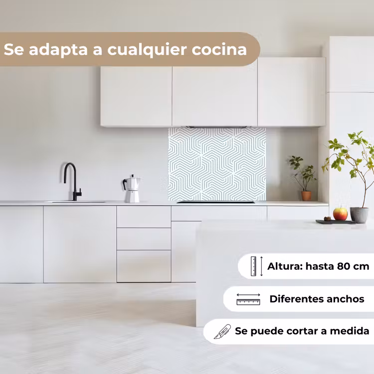 Revestimiento cocina - Geometría - Línea - Verde - Patrón — 6