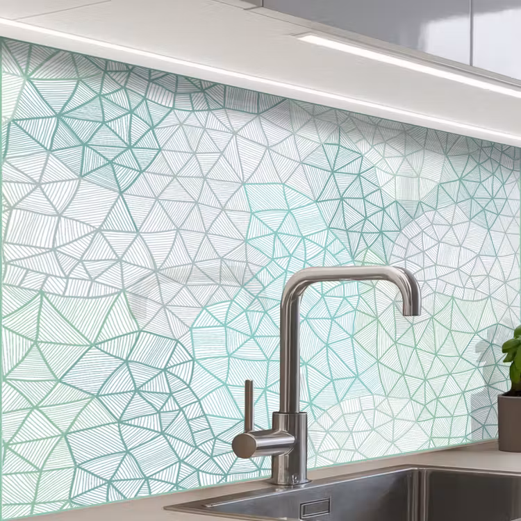Revestimiento cocina - Geometría - Patrón - Verde — 1