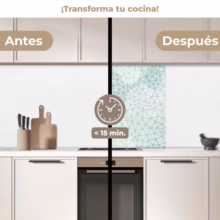 Revestimiento cocina - Geometría - Patrón - Verde — 2