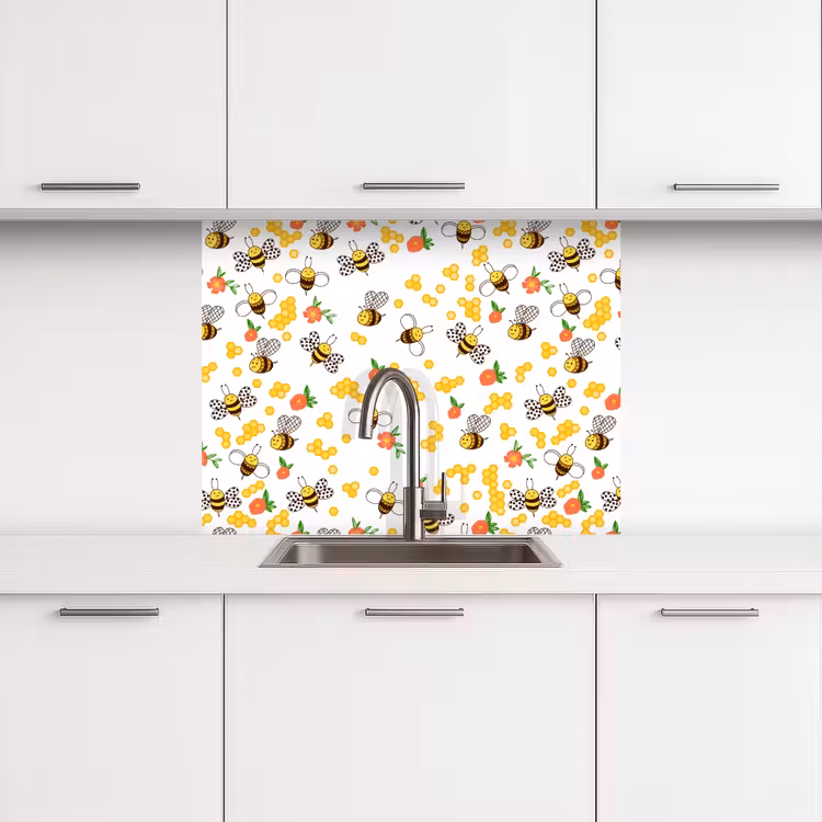Revestimiento cocina - Miel - Abeja - Flores - Primavera — 3