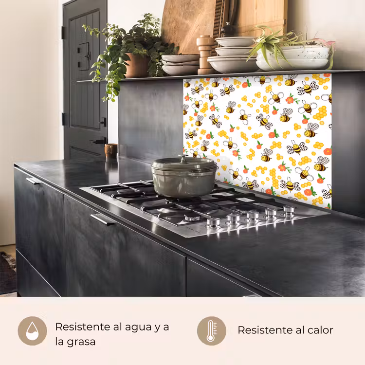 Revestimiento cocina - Miel - Abeja - Flores - Primavera — 4