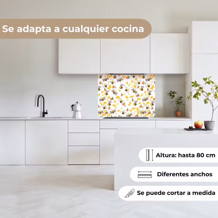 Revestimiento cocina - Miel - Abeja - Flores - Primavera — 6