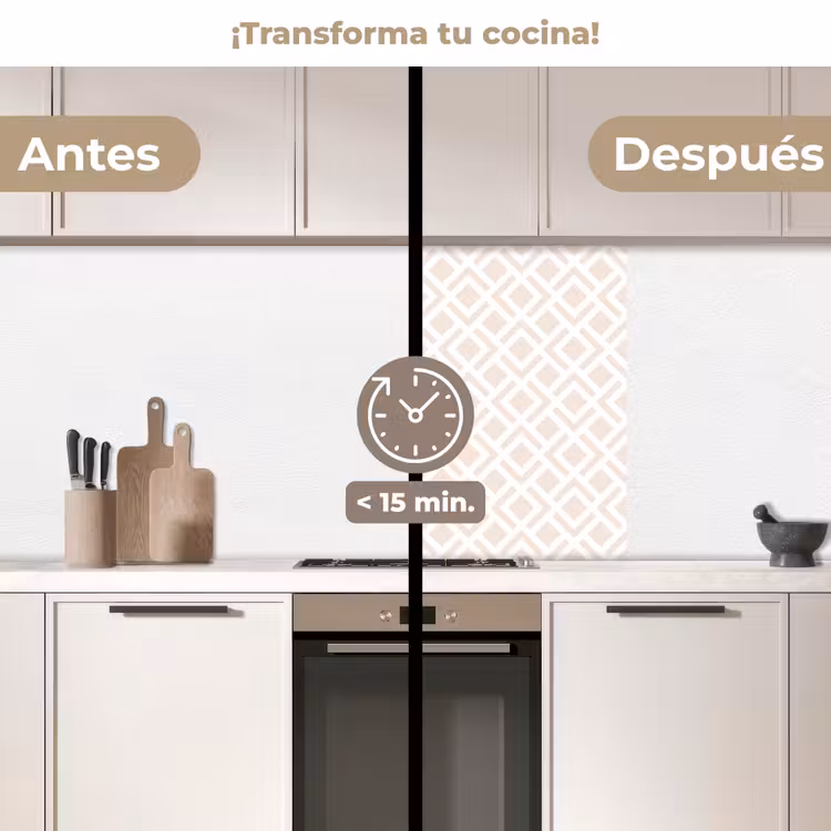 Revestimiento cocina - Patrones - Abstracto - Beige - Geometría — 2