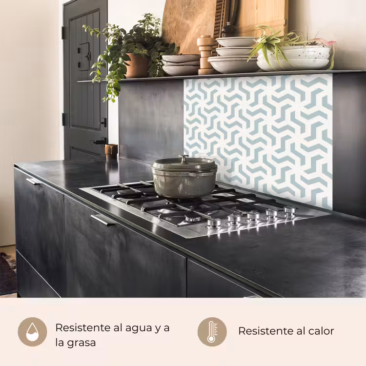 Revestimiento cocina - Patrones - Abstracto - Verde - Geometría — 4