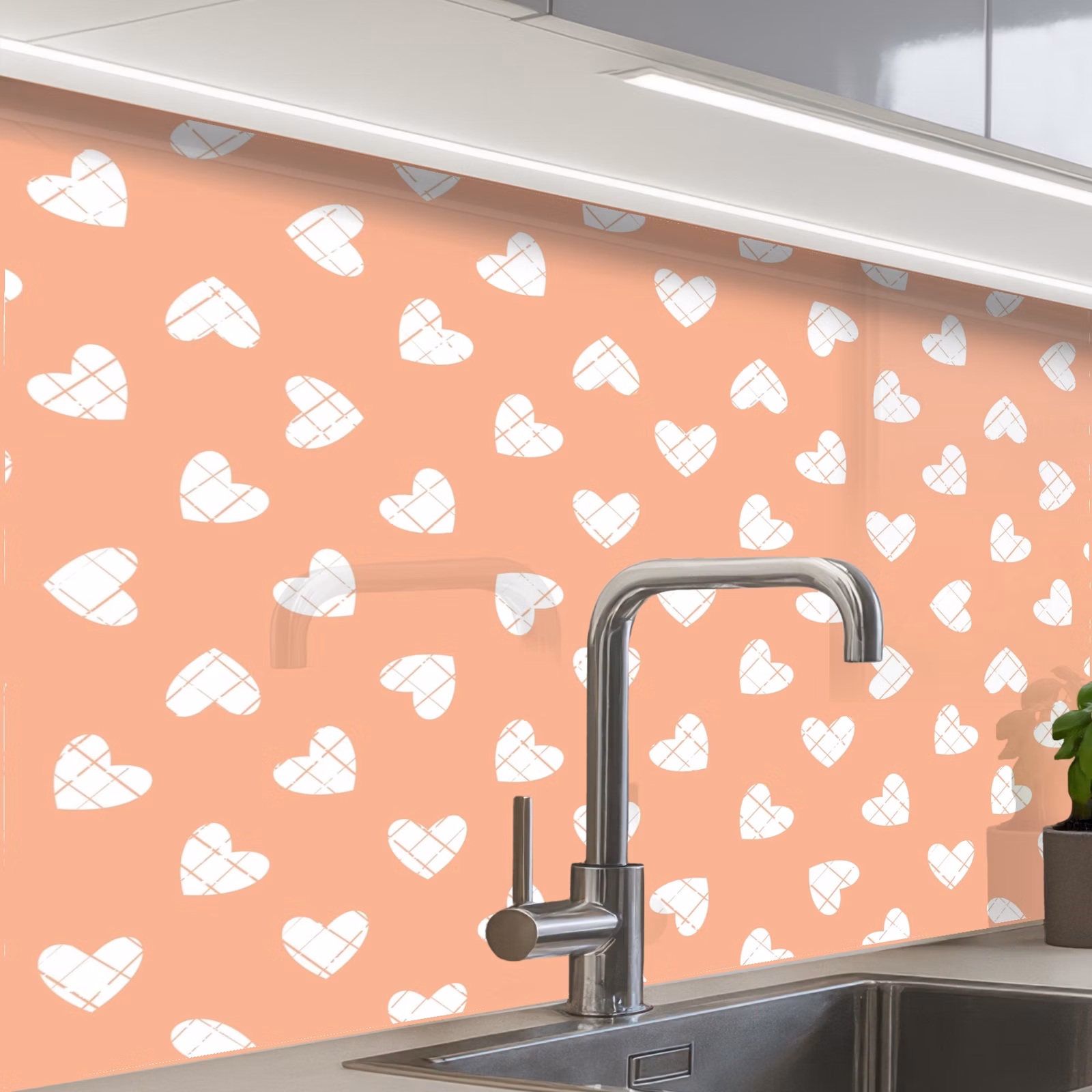 Revestimiento cocina - Patrones - Abstracto - Corazón - Geometría — 1