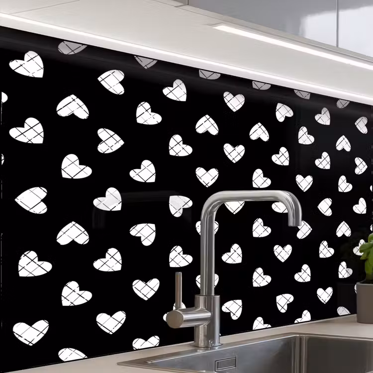 Revestimiento cocina - Corazón - Diseño - Geometría - Patrón — 1