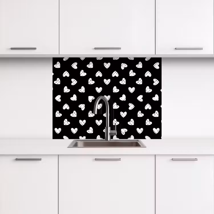 Revestimiento cocina - Corazón - Diseño - Geometría - Patrón — 3