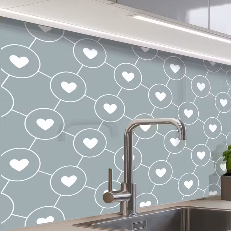 Revestimiento cocina - Diseño - Geometría - Patrón - Corazón — 1