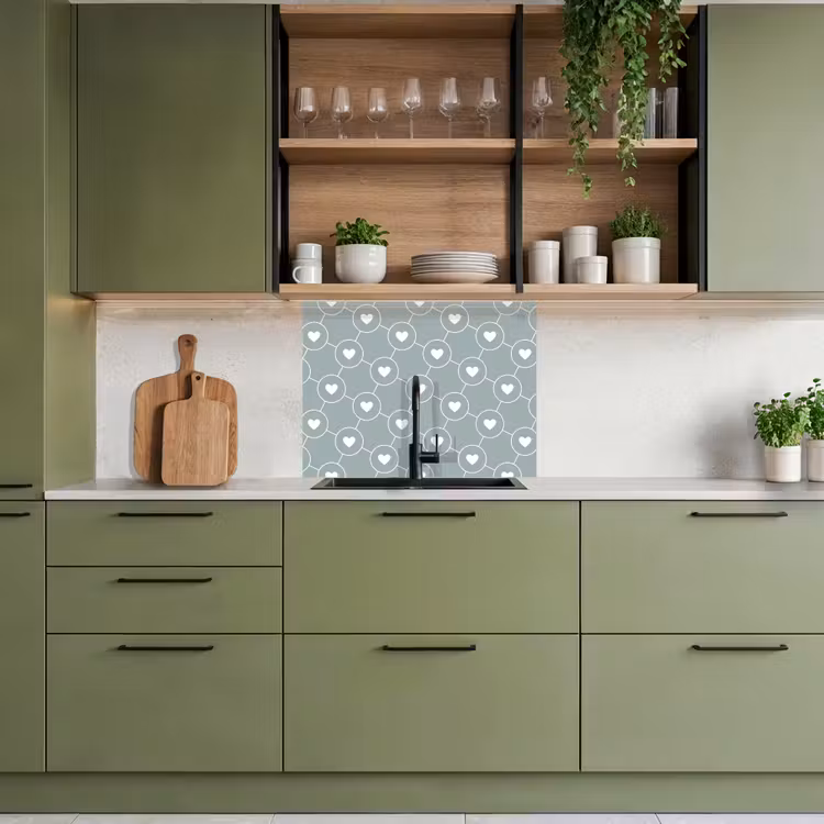 Revestimiento cocina - Diseño - Geometría - Patrón - Corazón — 7