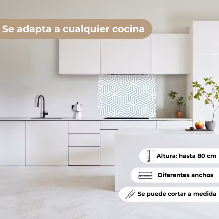 Revestimiento cocina - Patrón - Línea - Diseño - Verde — 6