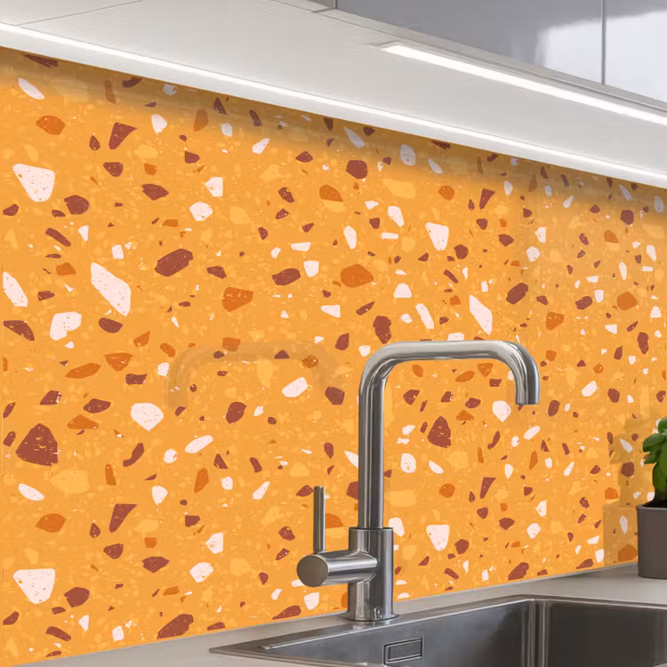 Revestimiento cocina - Terrazo - Motivo - Amarillo ocre — 1