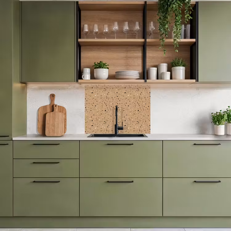 Revestimiento cocina - Terrazo - Motivo - Beige — 7
