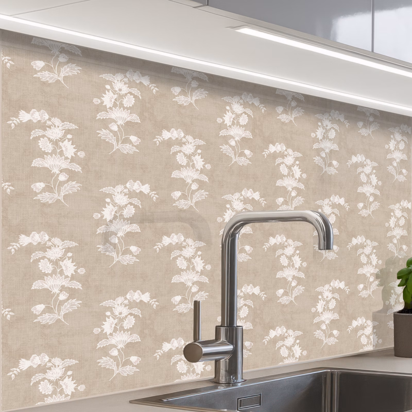 Revestimiento cocina - Motivo - Beige - Lino — 1