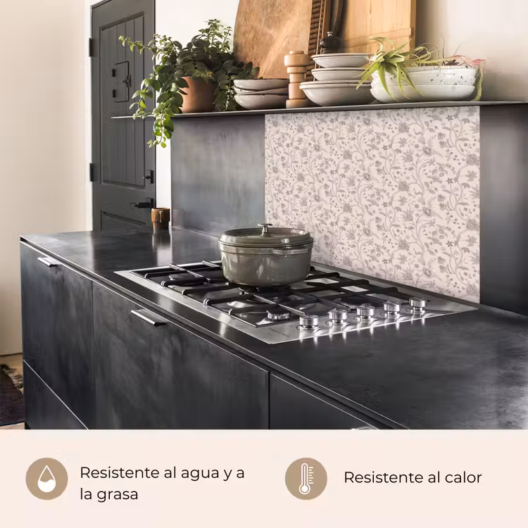 Revestimiento cocina - Patrón - Flores - Morado — 4