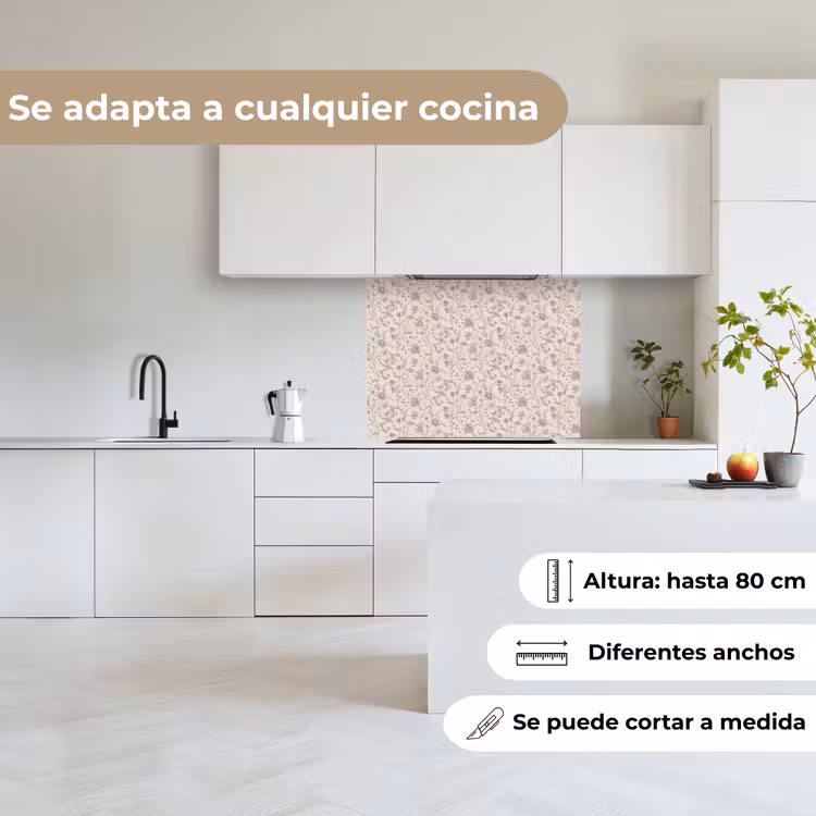 Revestimiento cocina - Patrón - Flores - Morado — 6