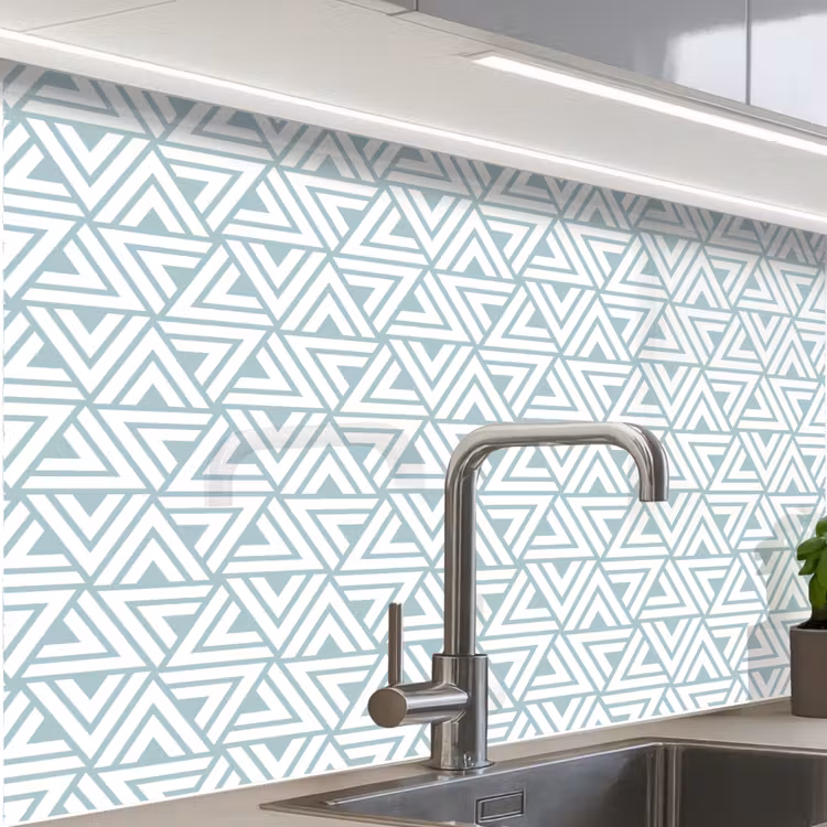 Revestimiento cocina - Patrón - Línea - Diseño - Verde — 1