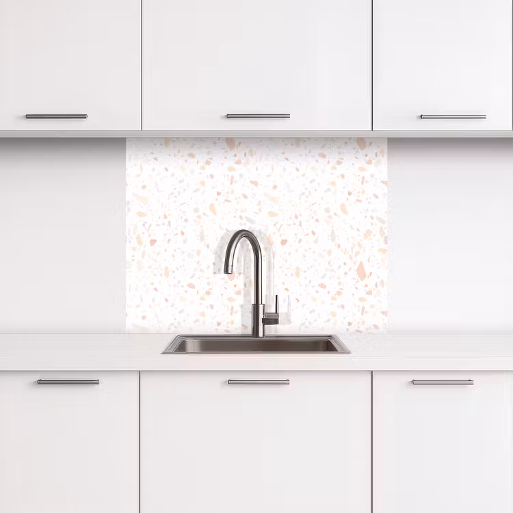 Revestimiento cocina - Terrazo - Motivo - Blanco - Melocotón — 3