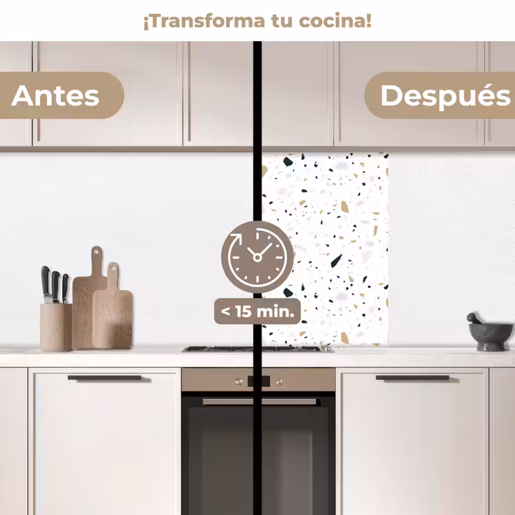 Revestimiento cocina - Terrazo - Motivo - Blanco - Neutro — 2